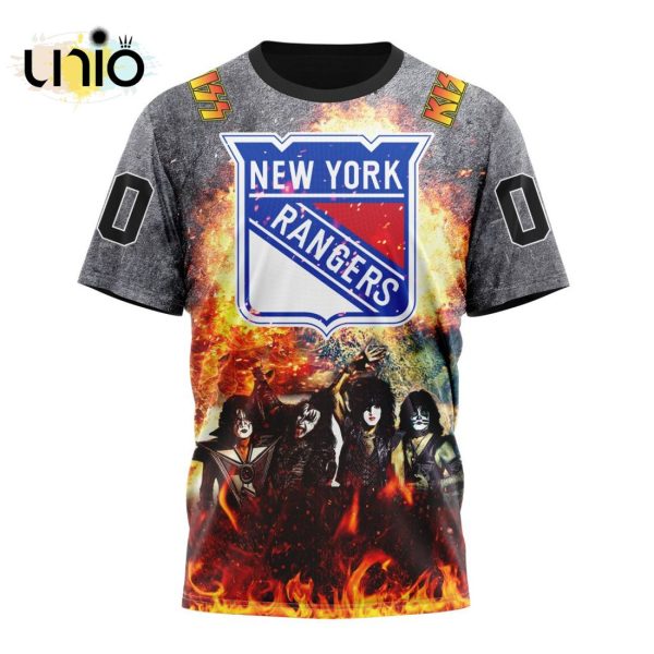 NHL New York Rangers Special Mix KISS Band Design Hoodie 3D