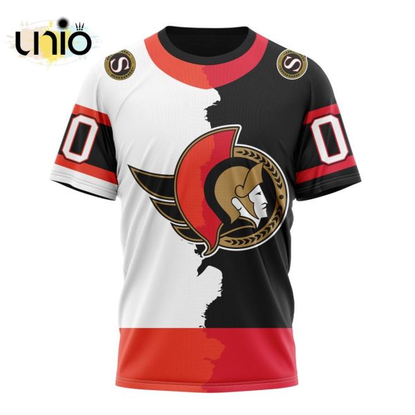 NHL Ottawa Senators Personalize 2024 Home Mix Away Kits Hoodie 3D