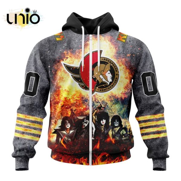 NHL Ottawa Senators Special Mix KISS Band Design Hoodie 3D