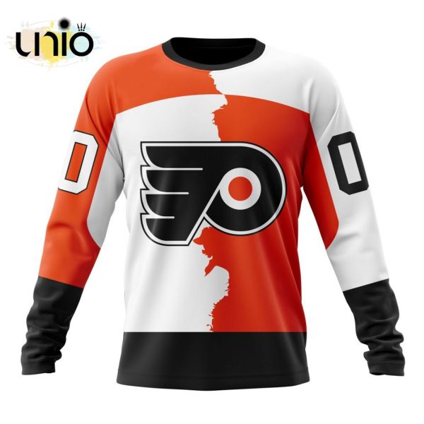 NHL Philadelphia Flyers Personalize 2024 Home Mix Away Kits Hoodie 3D