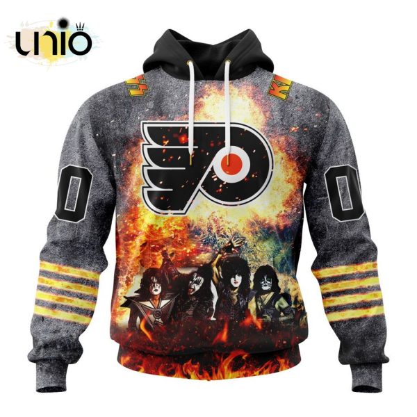 NHL Philadelphia Flyers Special Mix KISS Band Design Hoodie 3D