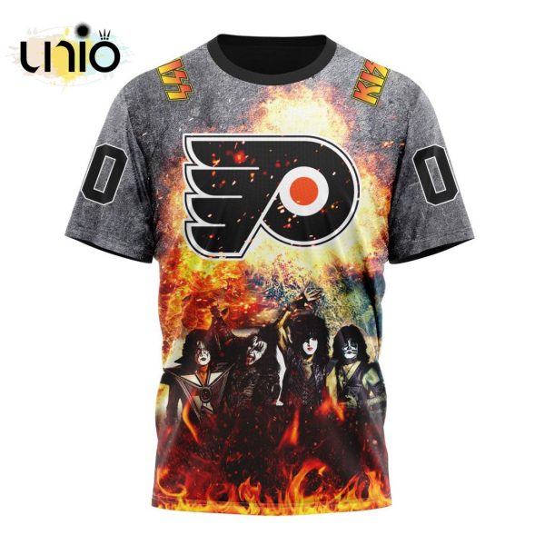 NHL Philadelphia Flyers Special Mix KISS Band Design Hoodie 3D