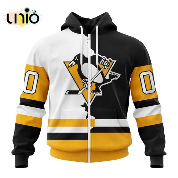 NHL Pittsburgh Penguins Personalize 2024 Home Mix Away Kits Hoodie 3D