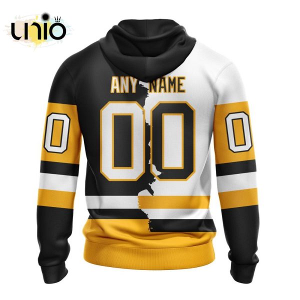 NHL Pittsburgh Penguins Personalize 2024 Home Mix Away Kits Hoodie 3D