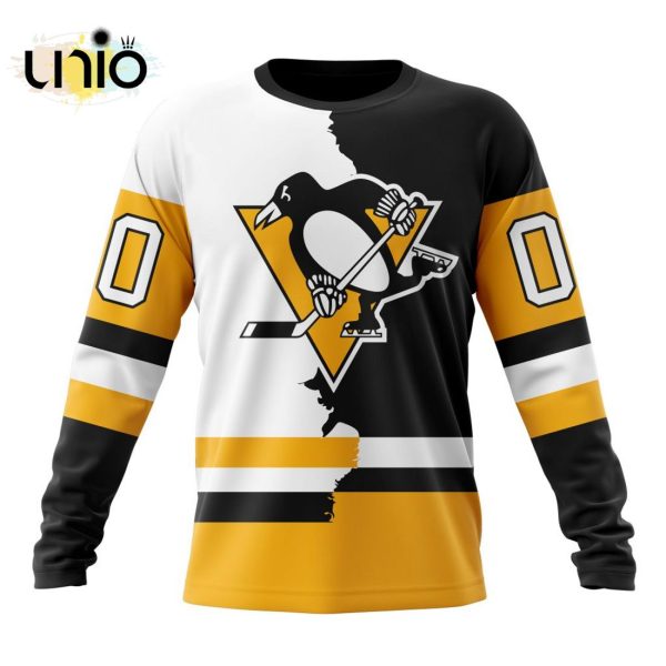 NHL Pittsburgh Penguins Personalize 2024 Home Mix Away Kits Hoodie 3D