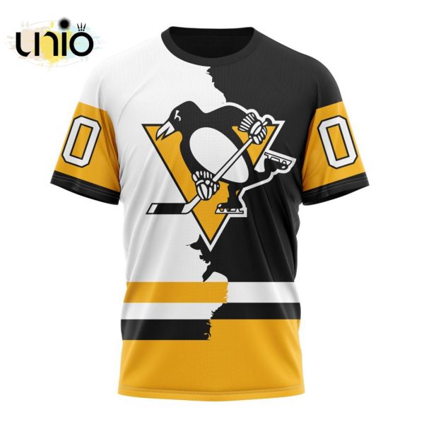 NHL Pittsburgh Penguins Personalize 2024 Home Mix Away Kits Hoodie 3D