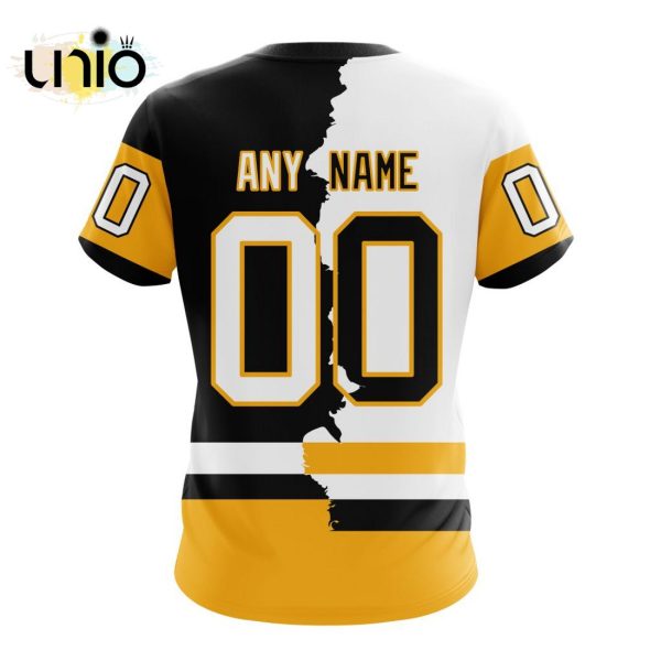 NHL Pittsburgh Penguins Personalize 2024 Home Mix Away Kits Hoodie 3D