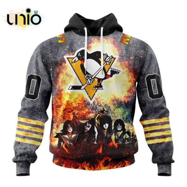 NHL Pittsburgh Penguins Special Mix KISS Band Design Hoodie 3D