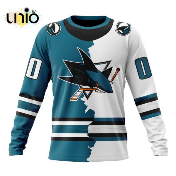 NHL San Jose Sharks Personalize 2024 Home Mix Away Kits Hoodie 3D