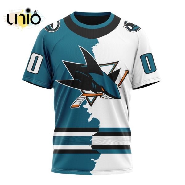 NHL San Jose Sharks Personalize 2024 Home Mix Away Kits Hoodie 3D