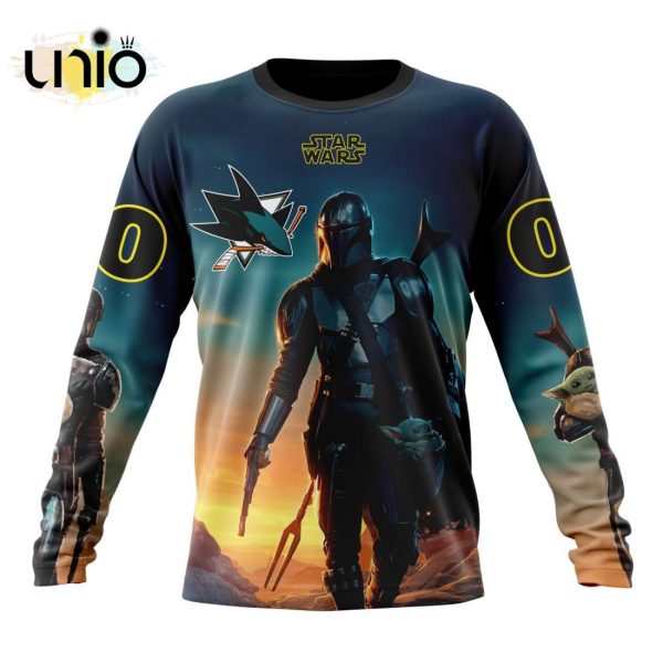 NHL San Jose Sharks Special Star Wars The Mandalorian Design Hoodie 3D