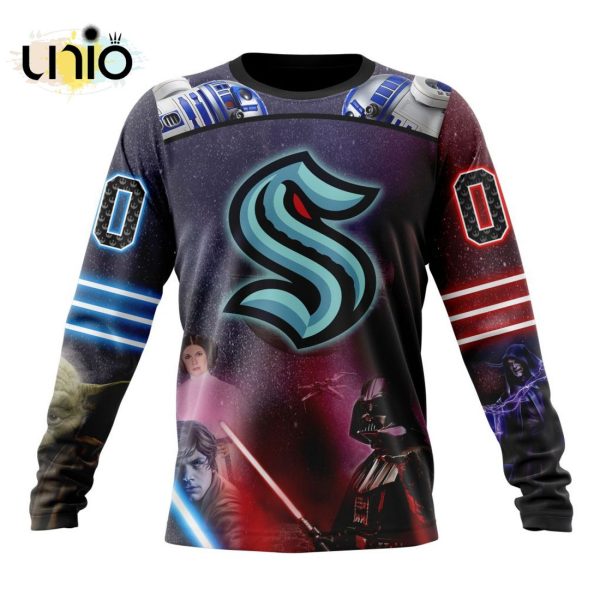 NHL Seattle Kraken Special Star Wars Design Hoodie 3D