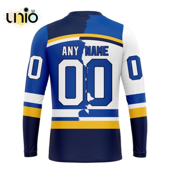 NHL St. Louis Blues Personalize 2024 Home Mix Away Kits Hoodie 3D