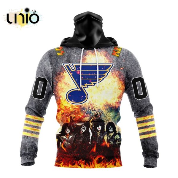 NHL St. Louis Blues Special Mix KISS Band Design Hoodie 3D