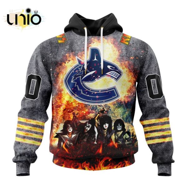 NHL Vancouver Canucks Special Mix KISS Band Design Hoodie 3D