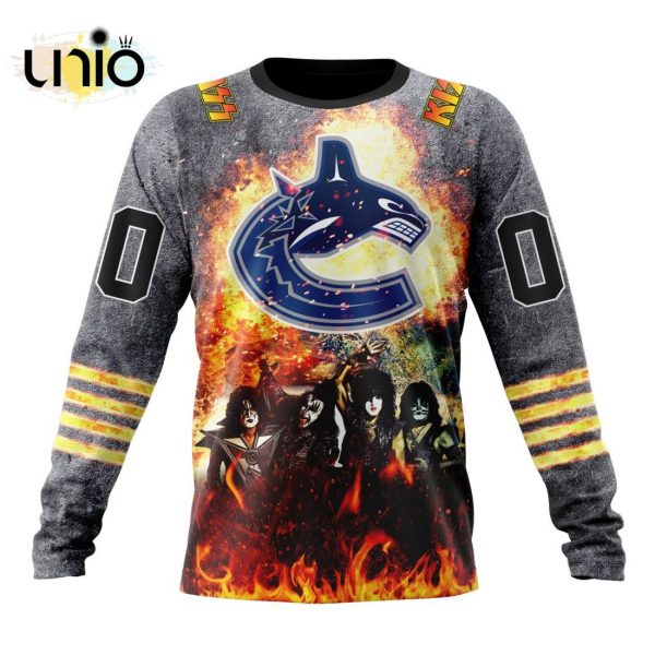 NHL Vancouver Canucks Special Mix KISS Band Design Hoodie 3D