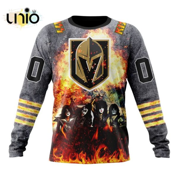 NHL Vegas Golden Knights Special Mix KISS Band Design Hoodie 3D