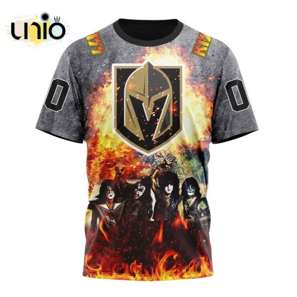 NHL Vegas Golden Knights Special Mix KISS Band Design Hoodie 3D