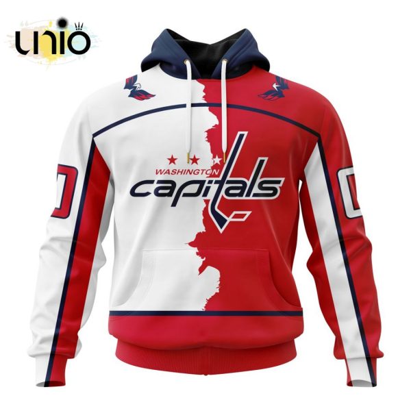 NHL Washington Capitals Personalize 2024 Home Mix Away Kits Hoodie 3D