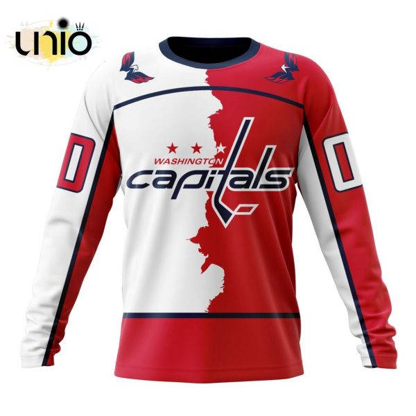 NHL Washington Capitals Personalize 2024 Home Mix Away Kits Hoodie 3D