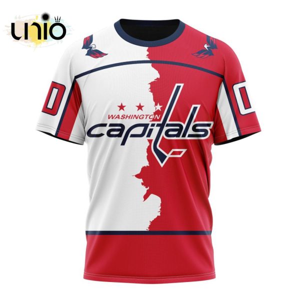 NHL Washington Capitals Personalize 2024 Home Mix Away Kits Hoodie 3D