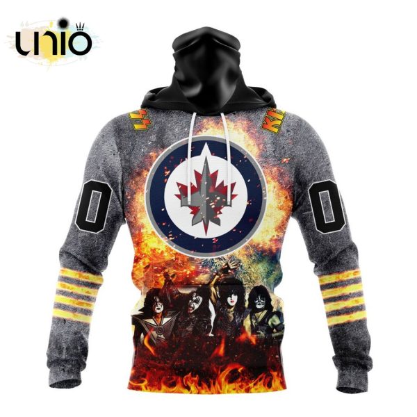 NHL Winnipeg Jets Special Mix KISS Band Design Hoodie 3D