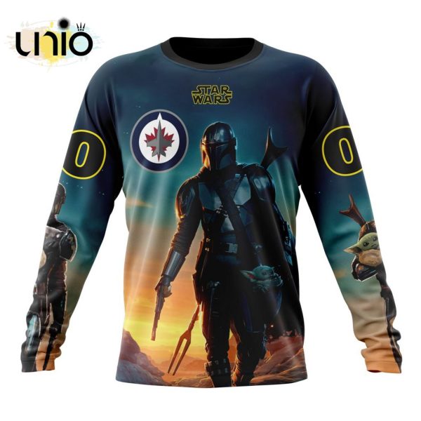 NHL Winnipeg Jets Special Star Wars The Mandalorian Design Hoodie 3D