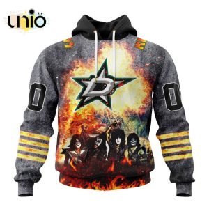 NHL Dallas Stars Special Mix KISS Band Design Hoodie 3D