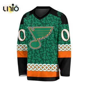 Custom NHL St. Louis Blues Special St.Patrick’s Day Design Vneck Long Sleeve