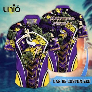 NFL Minnesota Vikings Custom Flower Summer Tropical Hawaiian Shirt