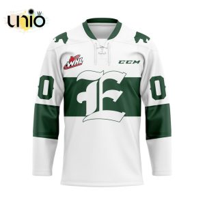 Custom Everett Silvertips Reverse Retro Pattern Hockey Jersey