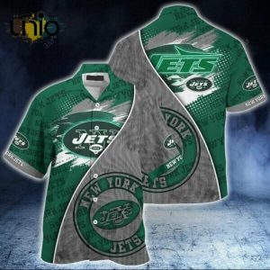 NFL New York Jets Green Grey Hawaiian Shirt