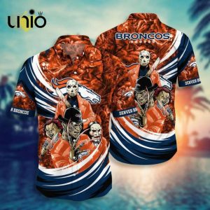 NFL Denver Broncos Halloween Orange Hawaiian Shirt