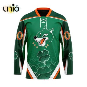 Custom Sudbury Wolves Team Hockey Jersey For St.Patrick Day