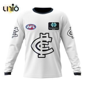 AFL Carlton Blues FC Custom White Hoodie 3D