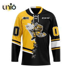 Custom Sarnia Sting Mix Home And Retro Hockey Jersey