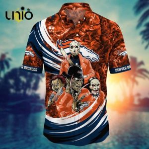 NFL Denver Broncos Halloween Orange Hawaiian Shirt