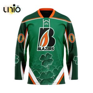 Custom Kamloops Blazers Team Hockey Jersey For St.Patrick Day