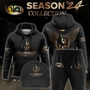 Collingwood Magpies Gold Premier 2024 Hoodie, Jogger, Cap Limited Edition