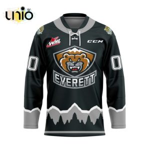 Custom Everett Silvertips Home Hockey Jersey