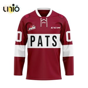 Custom Regina Pats Reverse Retro Pattern Hockey Jersey