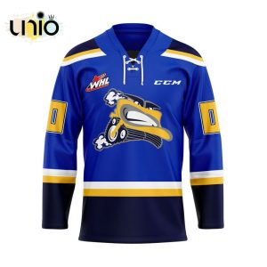 Custom Saskatoon Blades Reverse Retro Pattern Hockey Jersey