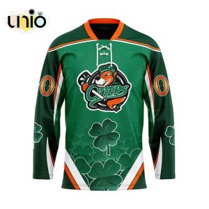 Custom Erie Otters Team Hockey Jersey For St.Patrick Day