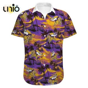 NFL Minnesota Vikings Coconut Tree Beach Hawaiian Shirt