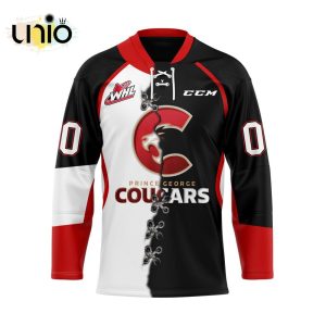 Custom Prince George Cougars Mix Home And Away Hockey Jersey