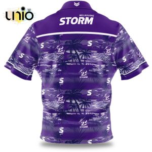 NRL Melbourne Storm Custom Beach Hawaiian Shirt