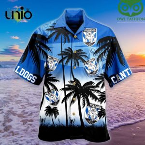 NRL Canterbury-Bankstown Bulldogs Palm Trees Hawaiian Shirt