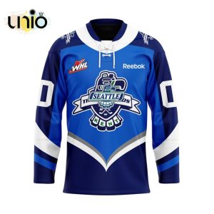 Custom Seattle Thunderbirds Reverse Retro Pattern Hockey Jersey