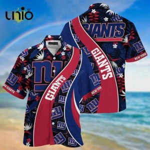 NFL New York Giants Navy Blue Red Hawaiian Shirt