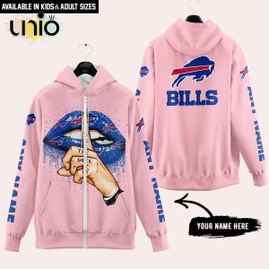 Buffalo Bills Custom Name Shut The F Up Pink Hoodie